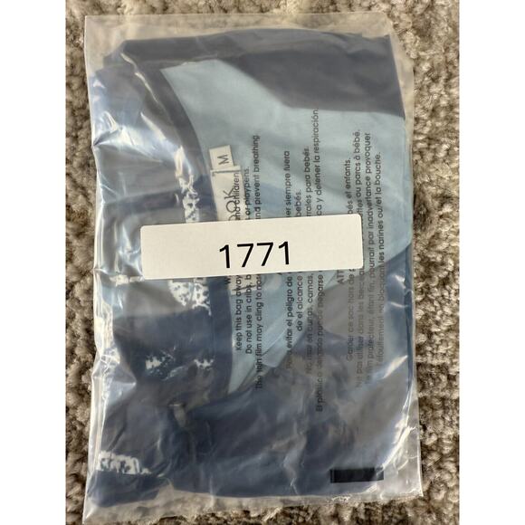 Misslook Size M Floral Print V Neck Midi Shirt Dress Blue Short Sleeve Pullover - Picture 9 of 9